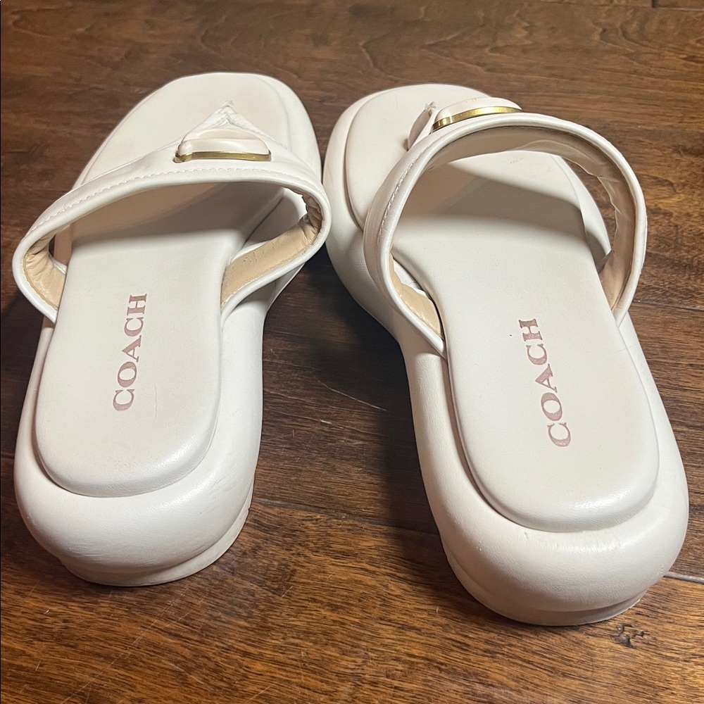 Coach Sylvie Sandal, Off-White, size 6 - Picture 4 of 10